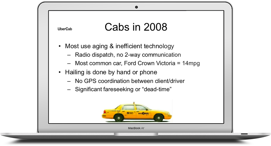 screen from the ubers first pitch deck on mac